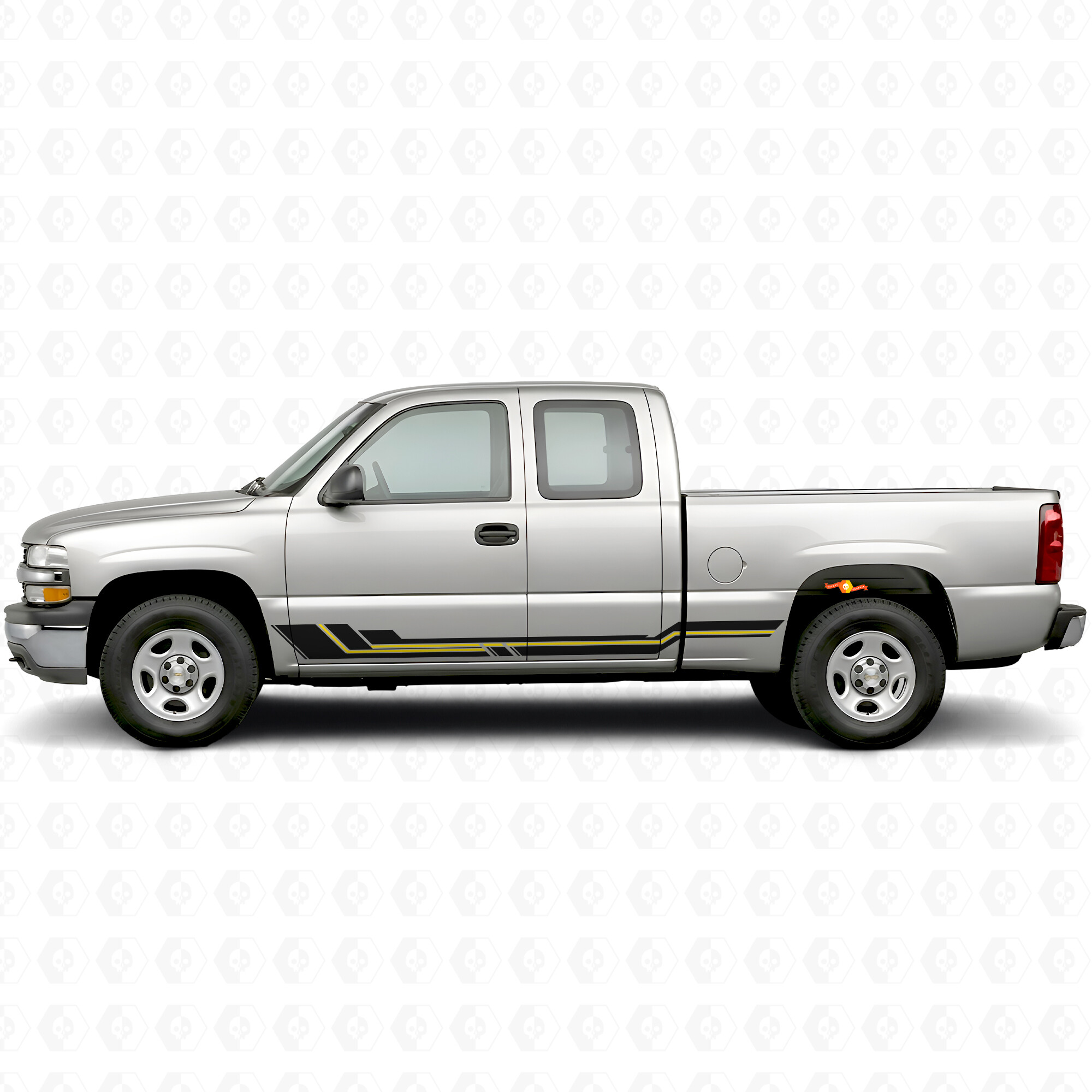 Parallel Accent Deur- en Sierlijst Vinyl Strepen voor Chevrolet Silverado 1500 GMT800 1999-2007