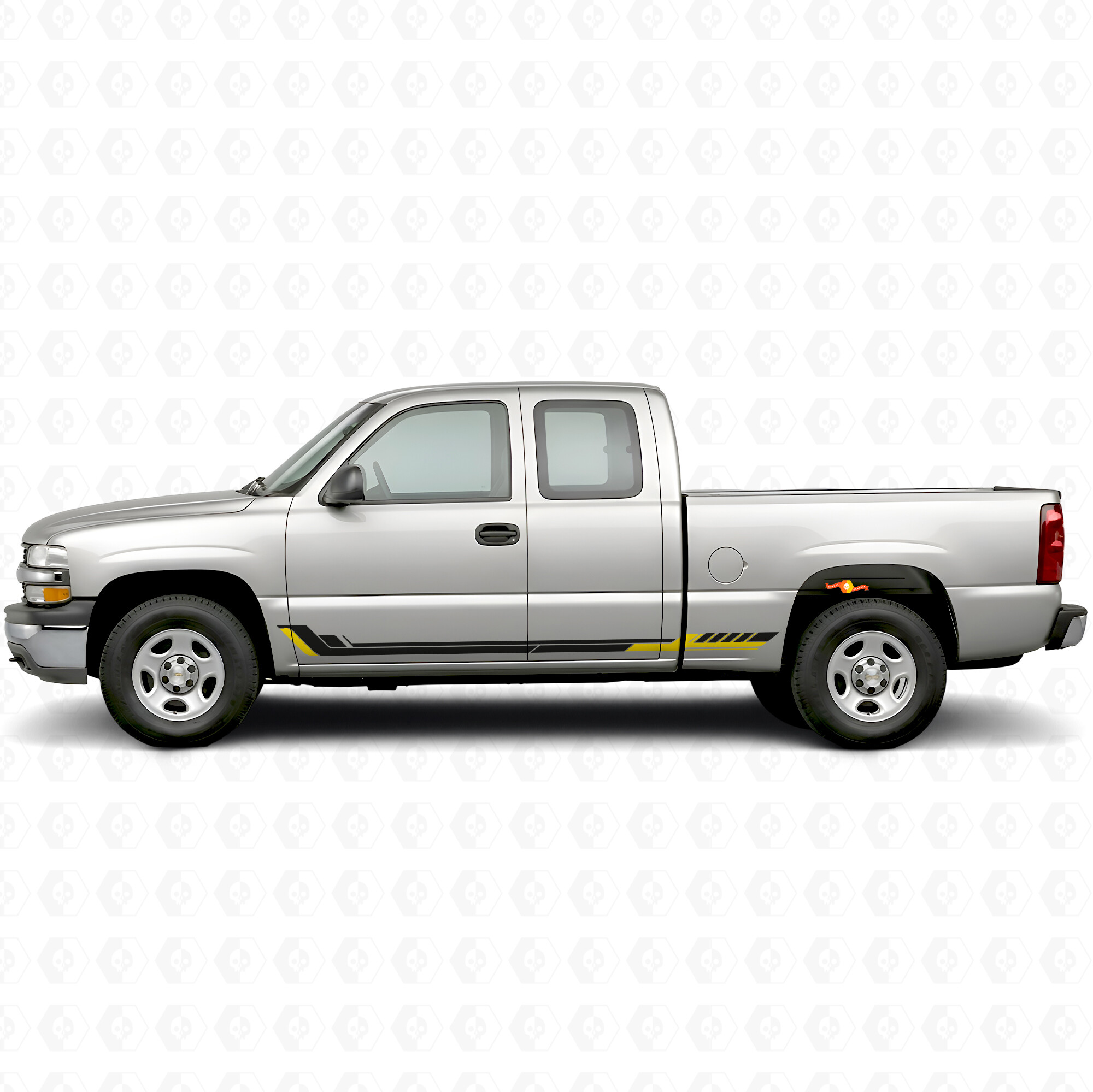 Racing Line Deur- & Rockerpaneel Vinyl Strepen voor Chevrolet Silverado 1500 GMT800 1999-2007