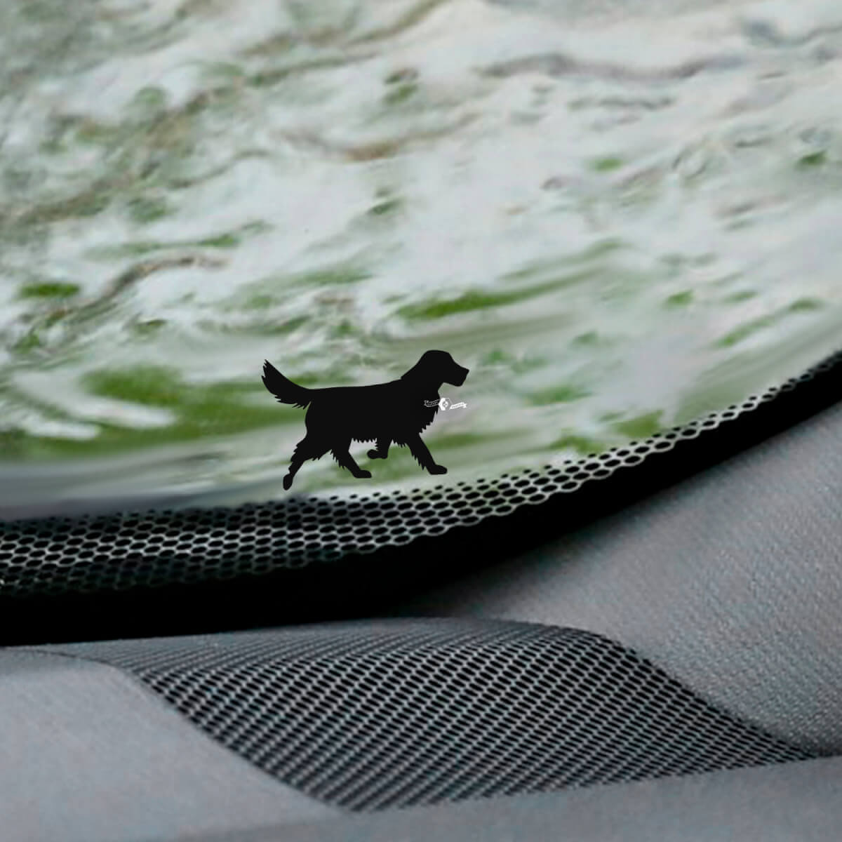 Hond labrador retriever voorruit Easter Egg hoeksticker - aangepaste vinylafbeelding
