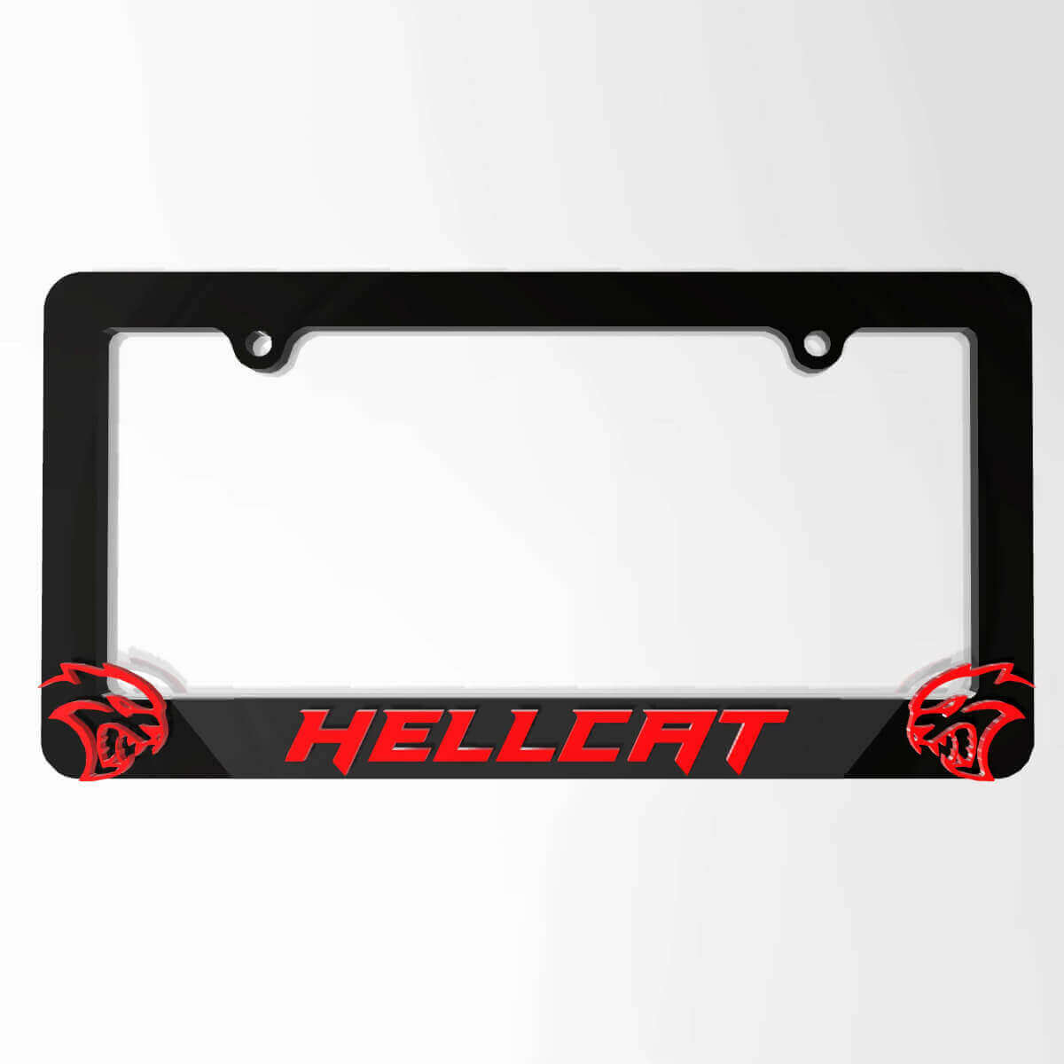 Hellcat-logo kentekenplaatcovers frames voertuigdecoratie passend voor Dodge