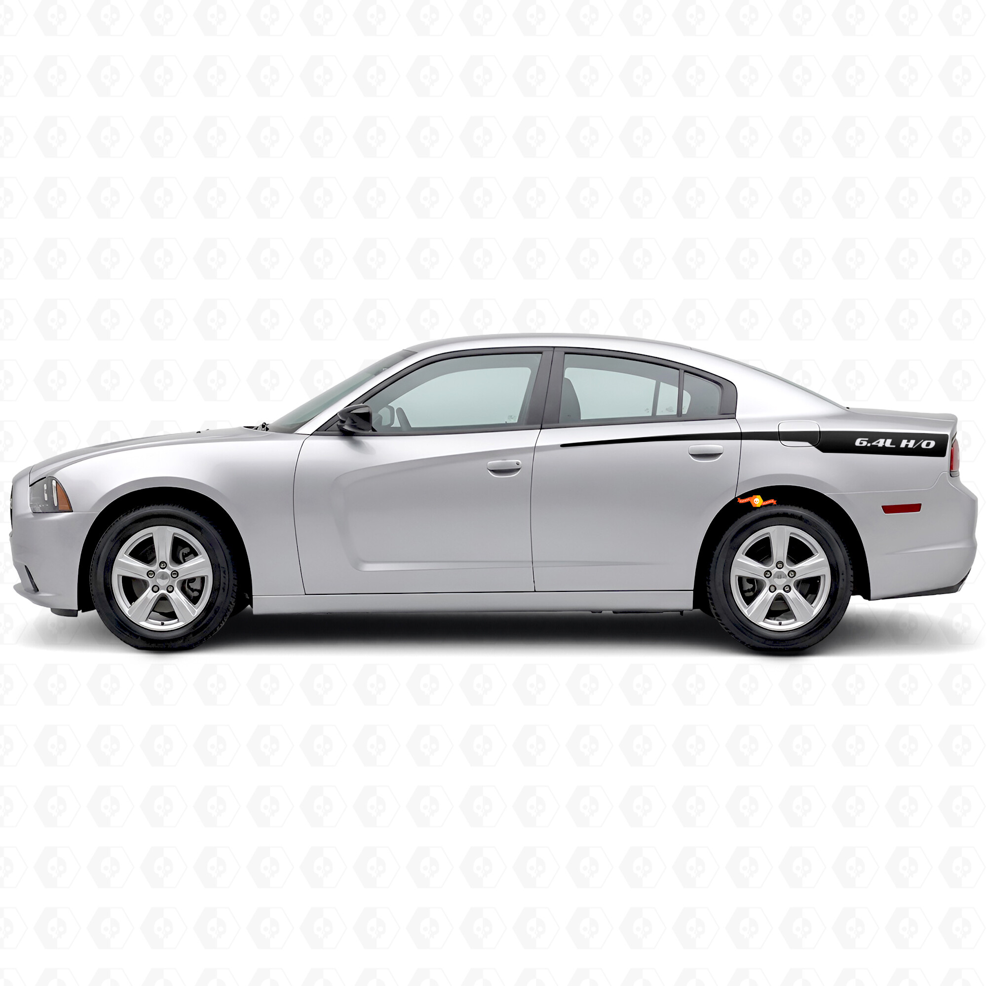 6.4L H/O Strepen Zij Vinyl Decal Sticker voor Dodge Charger 2011-2014