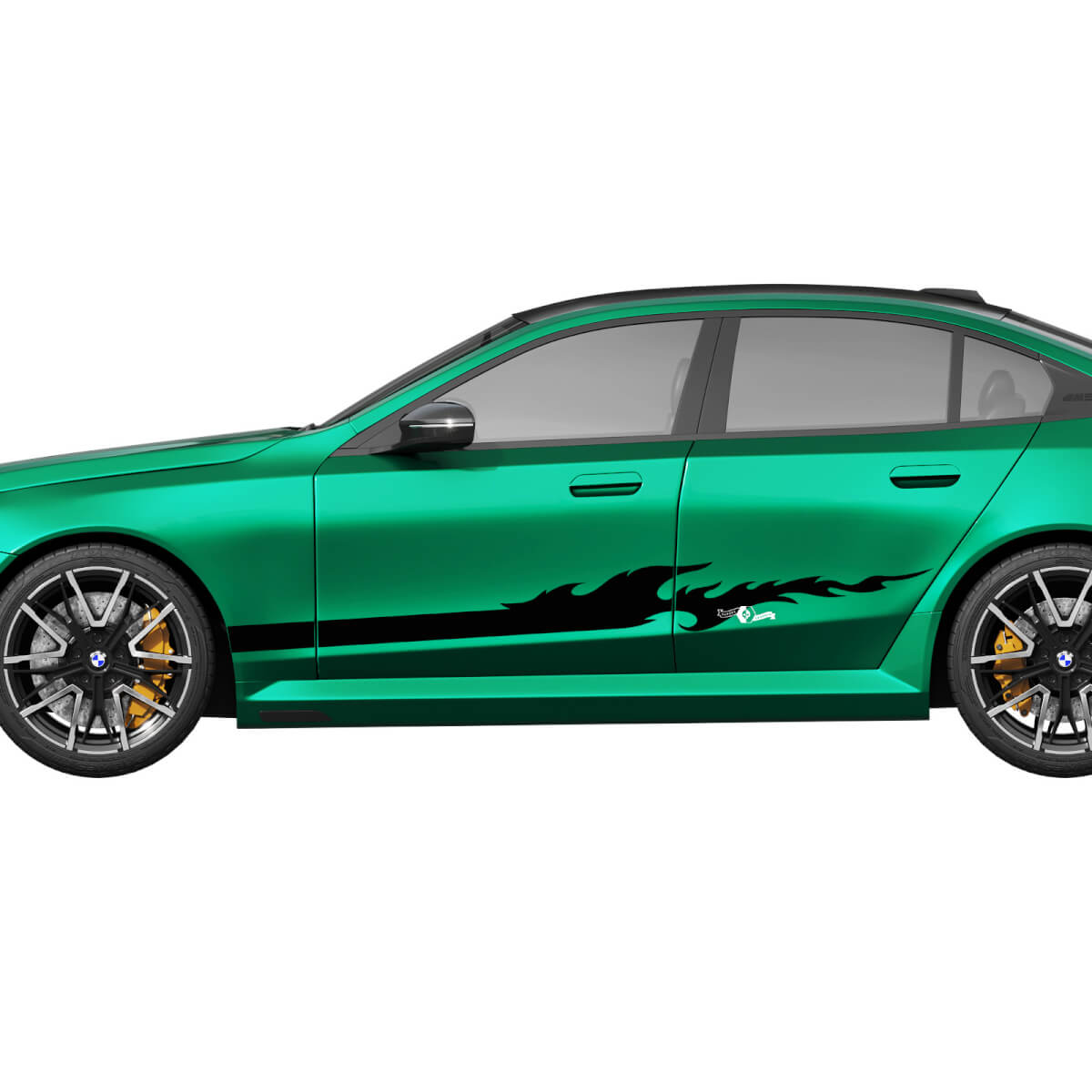 Zijstrepen Flame Racing stickerkit voor BMW 5-serie G60 M5 G90 - SupDec Graphix vinylstickers
