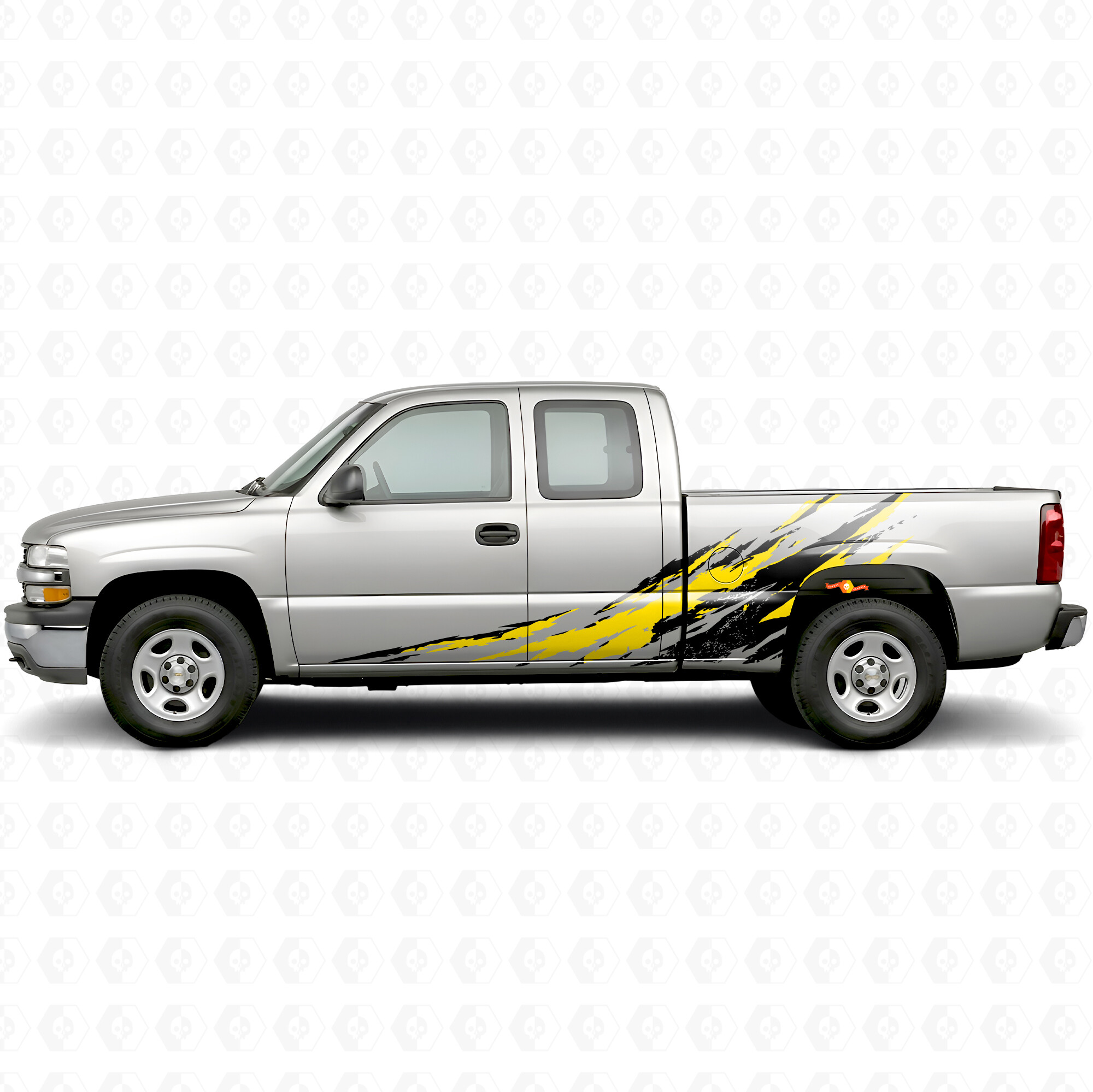 Versleten Splash Deur- & Zijwand Vinyl Strepen voor Chevrolet Silverado 1500 GMT800 1999-2007