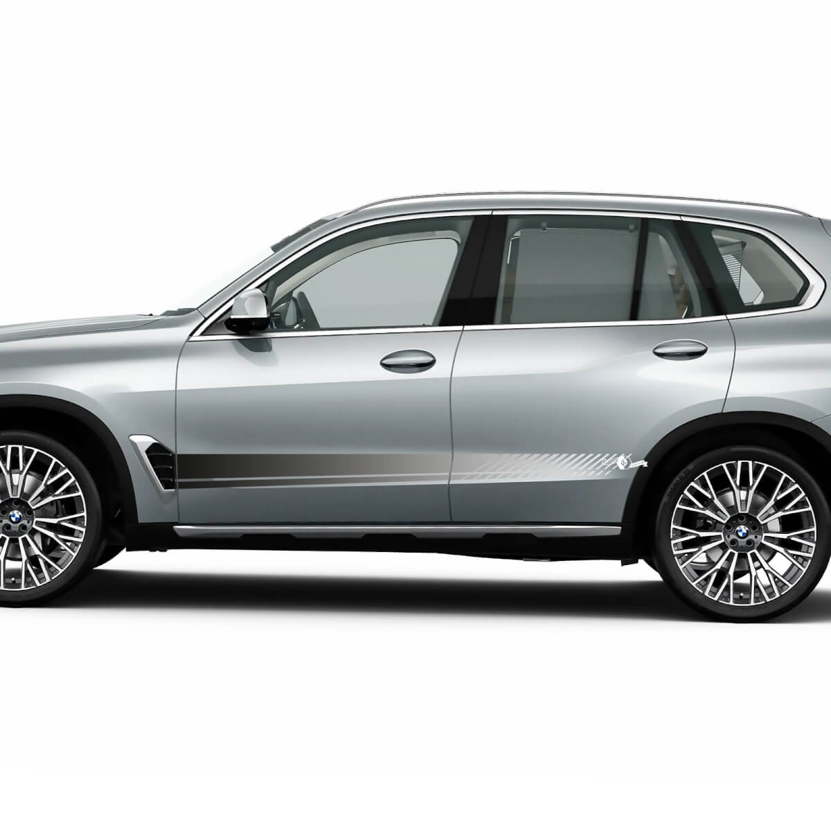 Accent Racing Strobe Stripes-stickerset voor BMW X5 G05
