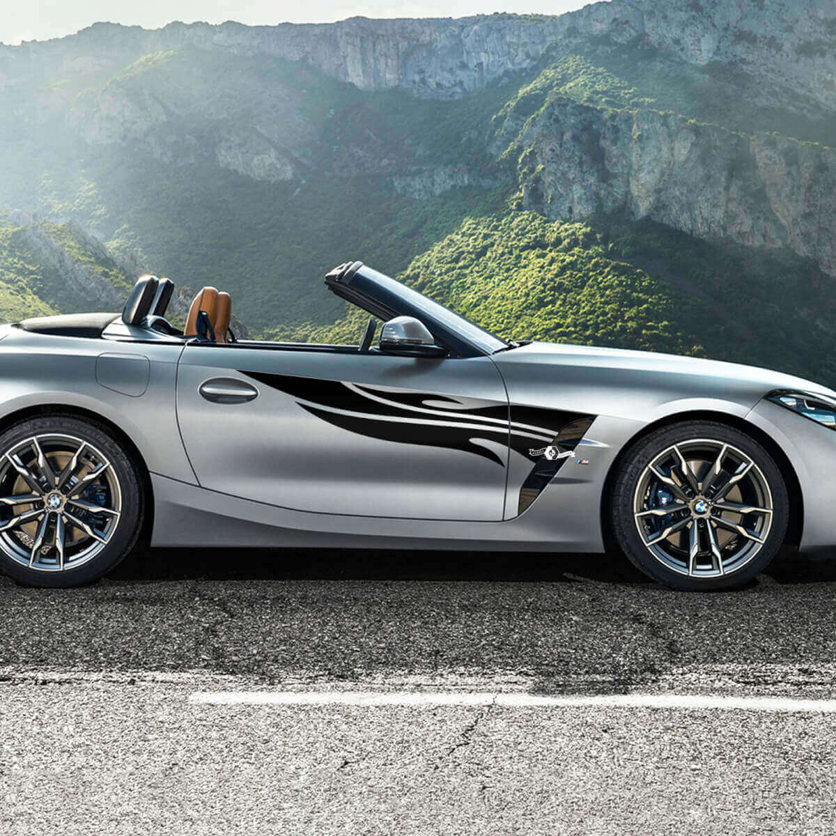 Zijdeur Tribal Strepen BMW Z4 Vinyl Sticker 2
