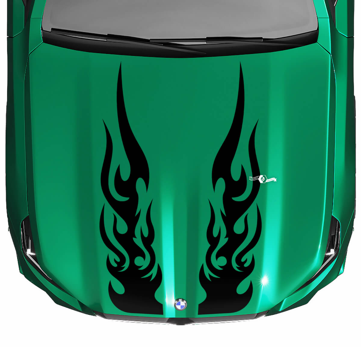 L Stripes Racing Checkered Hood-sticker voor BMW 5-serie G60 M5 G90
