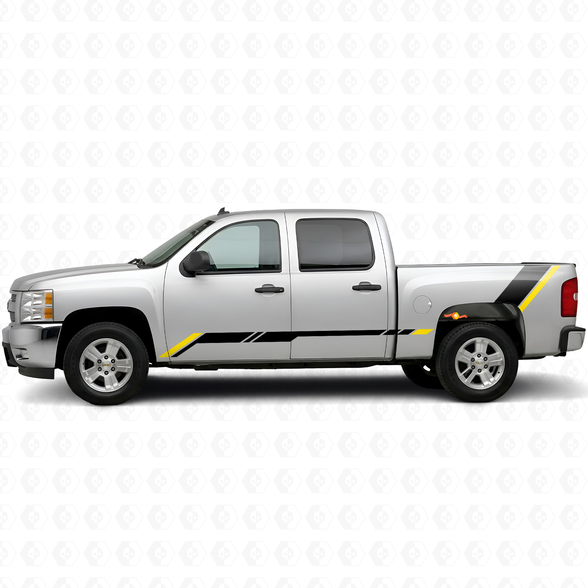 Rising Accent Deur- & Zijpaneel Vinyl Strepen voor Chevrolet Silverado 1500 GMT900 2007-2013