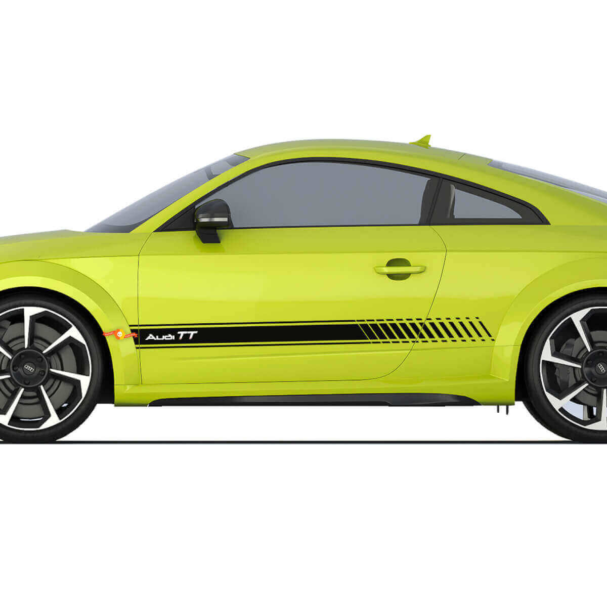 Racing Strobe zijstrepen vinyl decalset voor Audi TT
