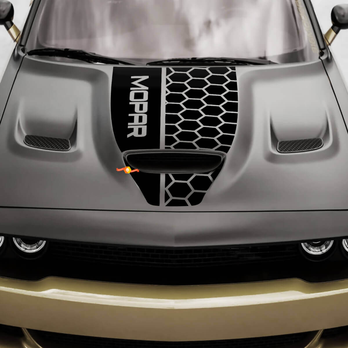 Hood Vinyl Racing Decal Sticker 2 voor Dodge Challenger of Charger