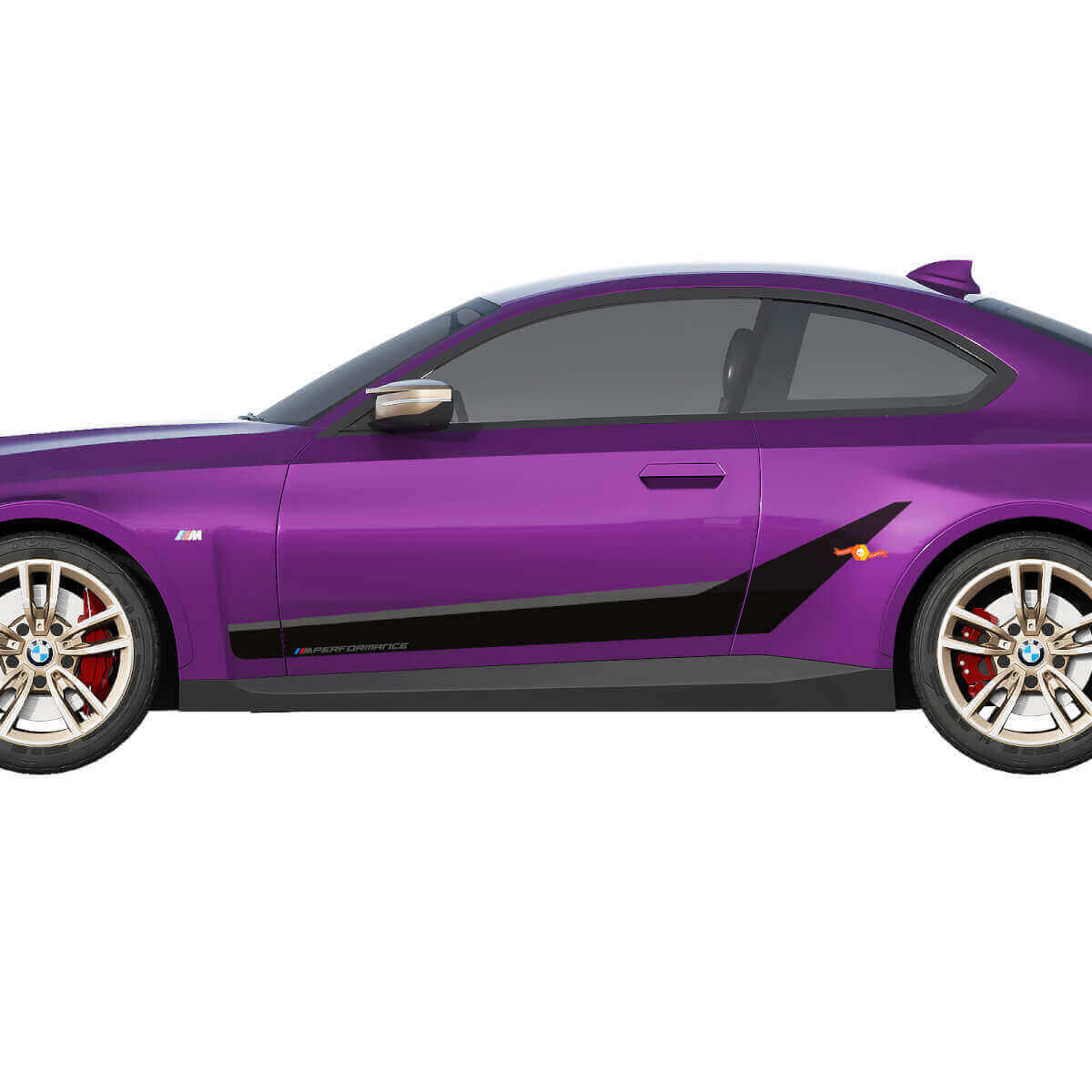 M Performance Zijkstrepen Vinyl Decal Kit Voor BMW M240i G42