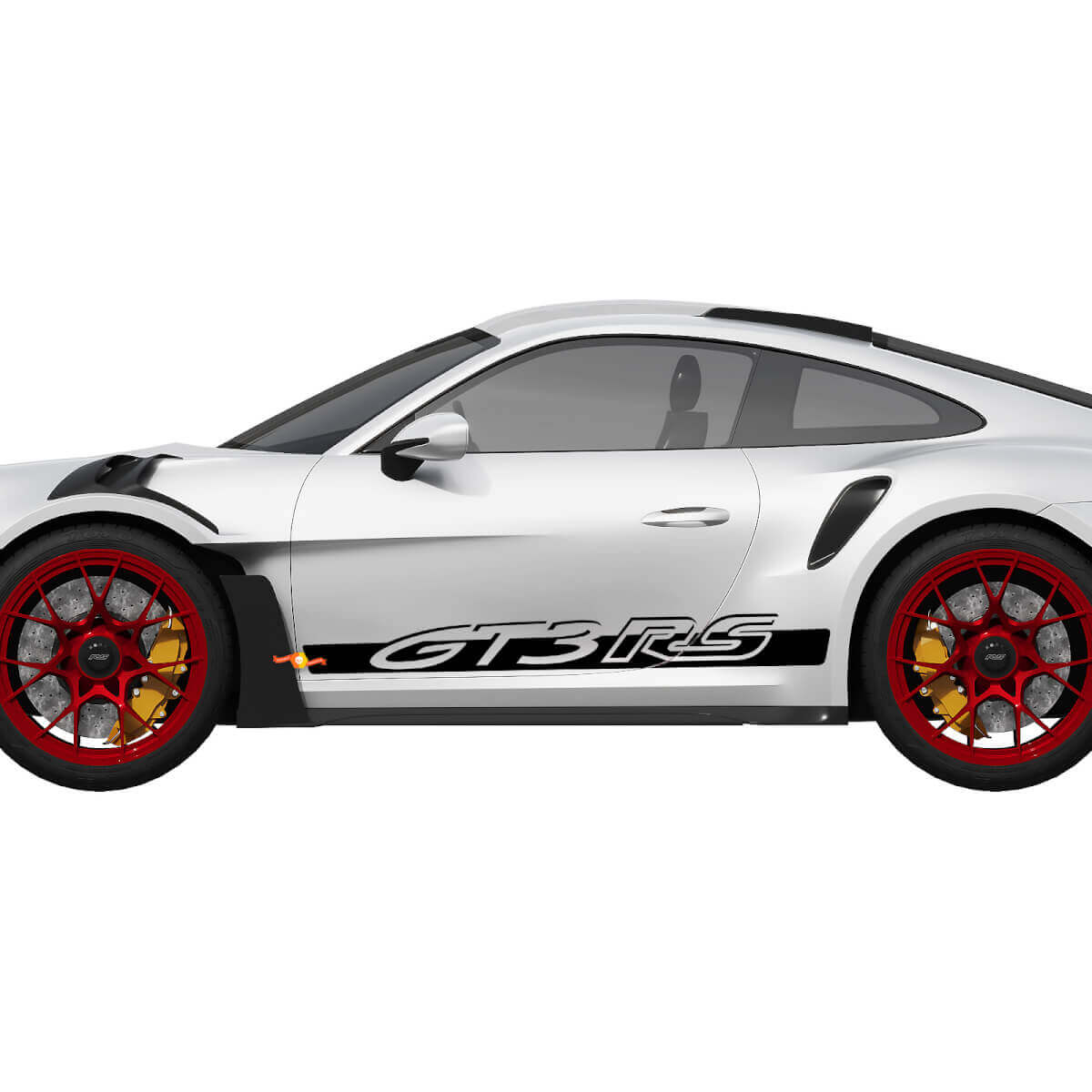 GT3RS Letters Zijstripes Decal Sticker 2 Voor Porsche 911