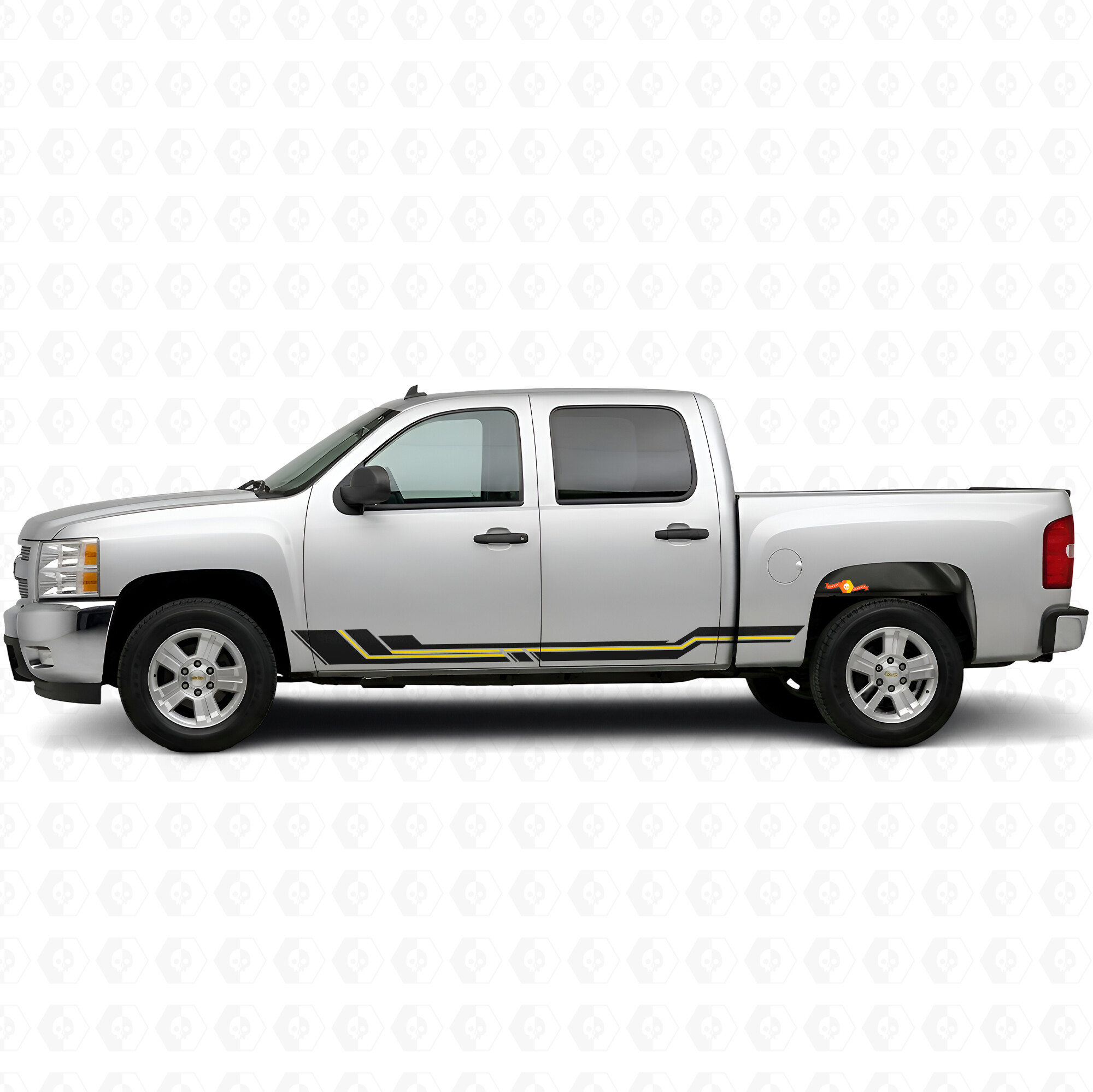 Parallel Accent Deur- en Sierlijst Vinyl Strepen voor Chevrolet Silverado 1500 GMT900 2007-2013