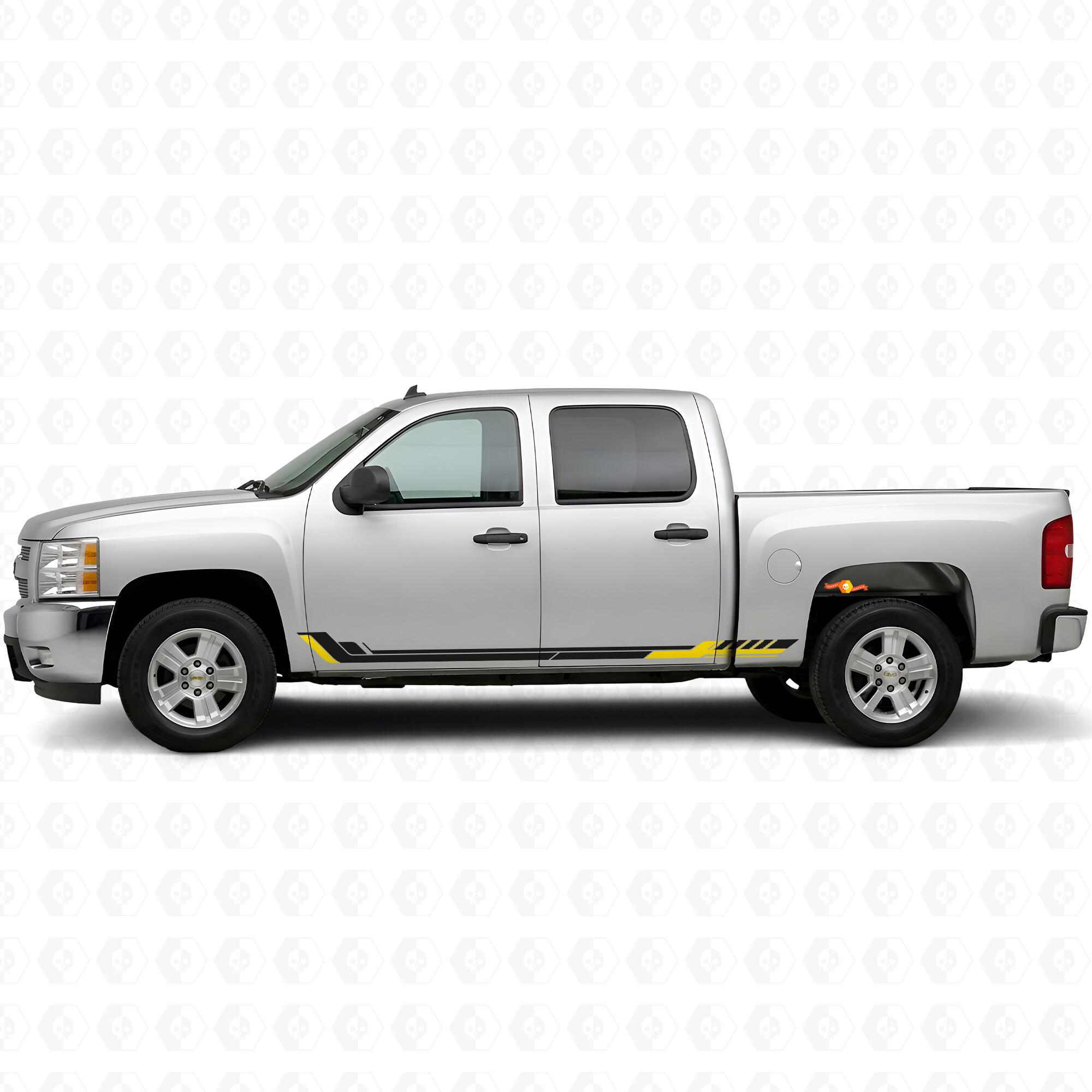 Racing Line Deur- en Rocker Panel Vinyl Strepen voor Chevrolet Silverado 1500 GMT900 2007-2013