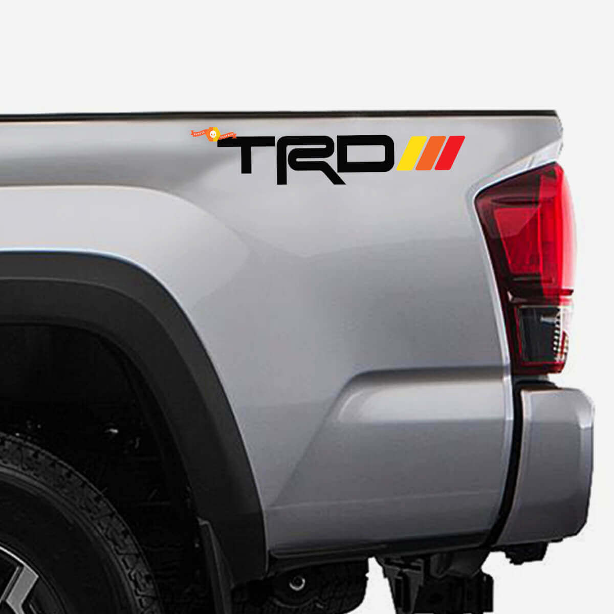 TRD met retrostijl zijkantstrepen vinyl decalset voor Toyota