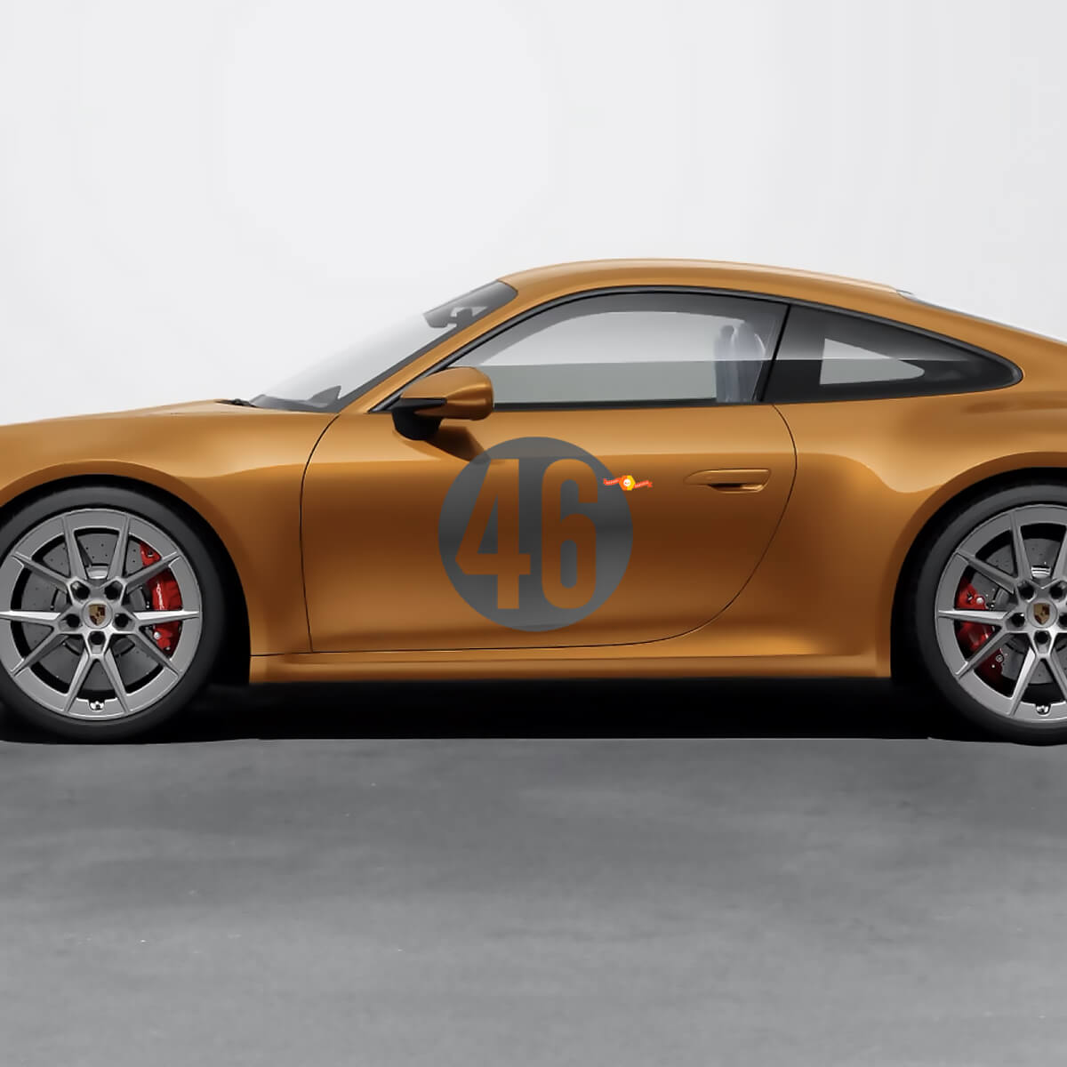 Porsche 992 911 Carrera 4 GTS 911 Le Mans Centenaire editie nummer sticker sticker
