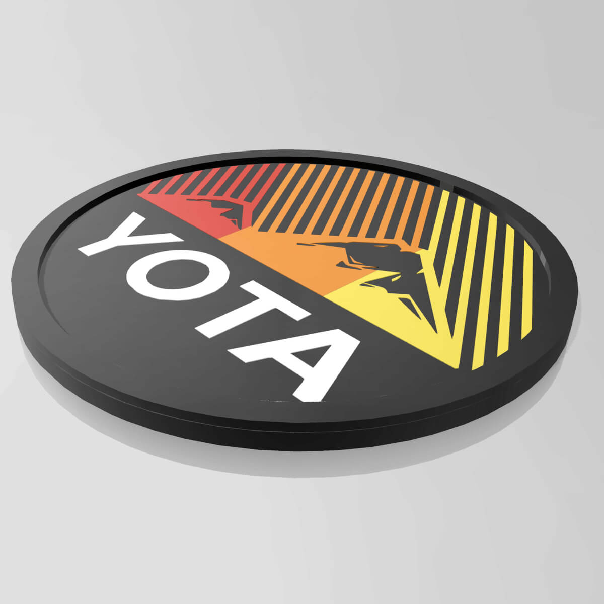 Yota Toyota Heritage Stripes Mountains spatbordembleem
