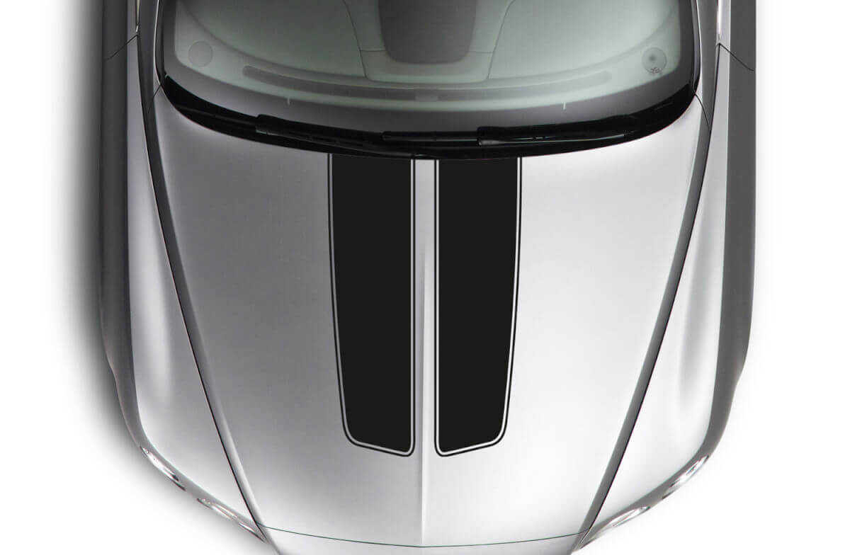 Dual Pair Stripes Racing Race Rally Hot Rod Car Truck Hood Vinyl Sticker Sticker