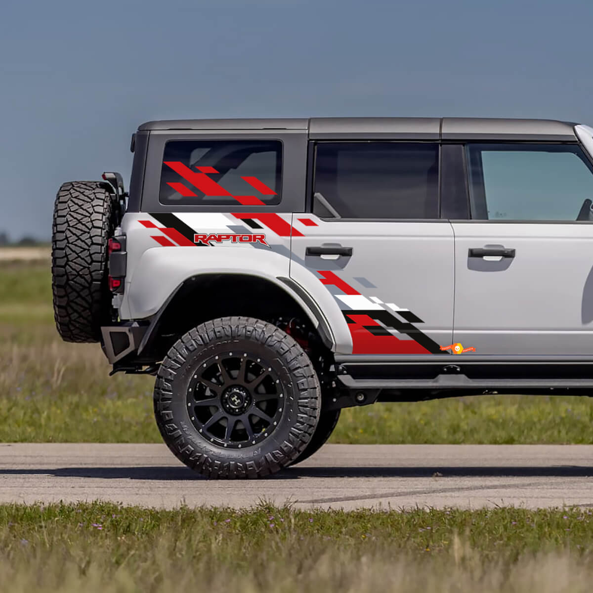 Achterzijde paneel Vinyl Decal Sticker Graphics Kit geschikt voor Ford Bronco Raptor Style
