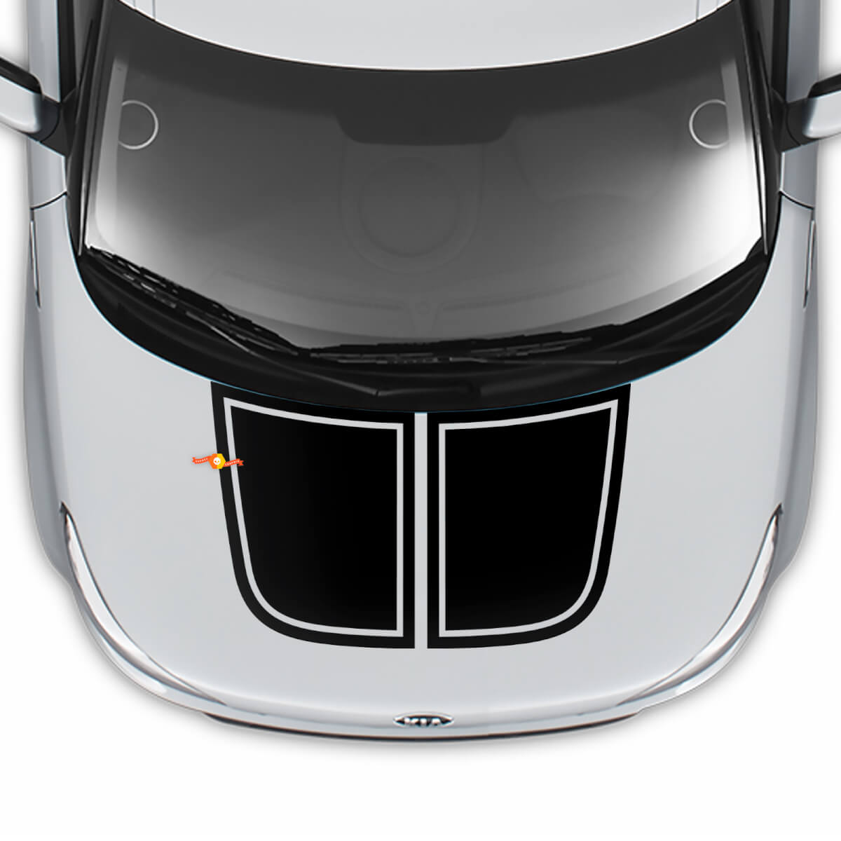 Kap sticker wrap vinyl stickers stickers voor Kia Soul
