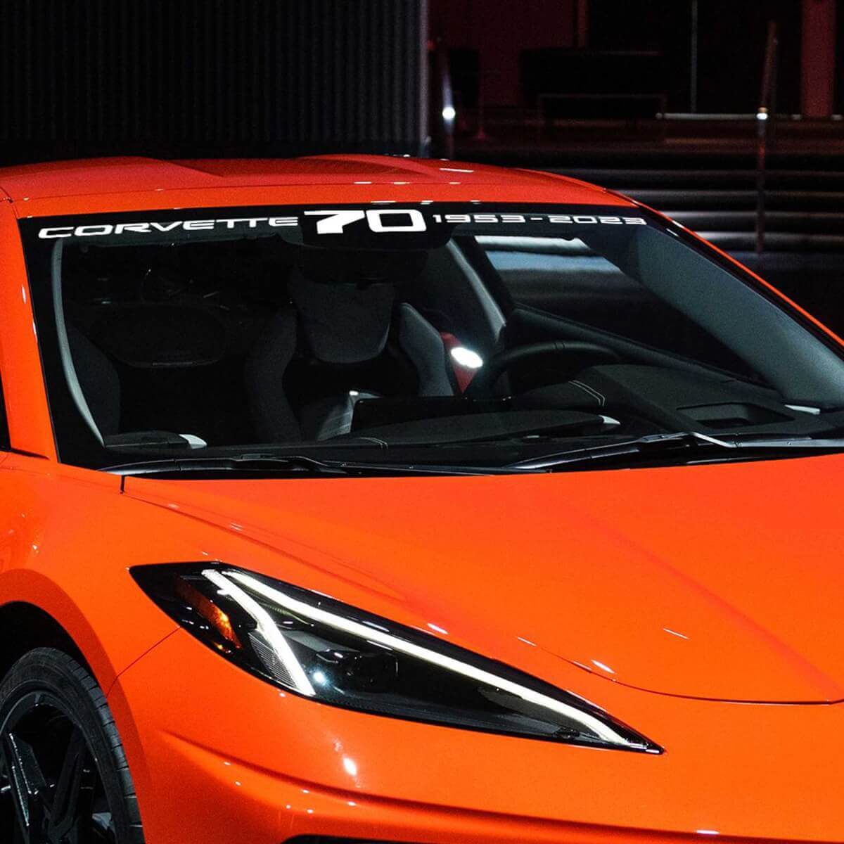 Voorruitstickers voor Chevrolet Corvette C8 Z51 70 jubileum vinylsticker
