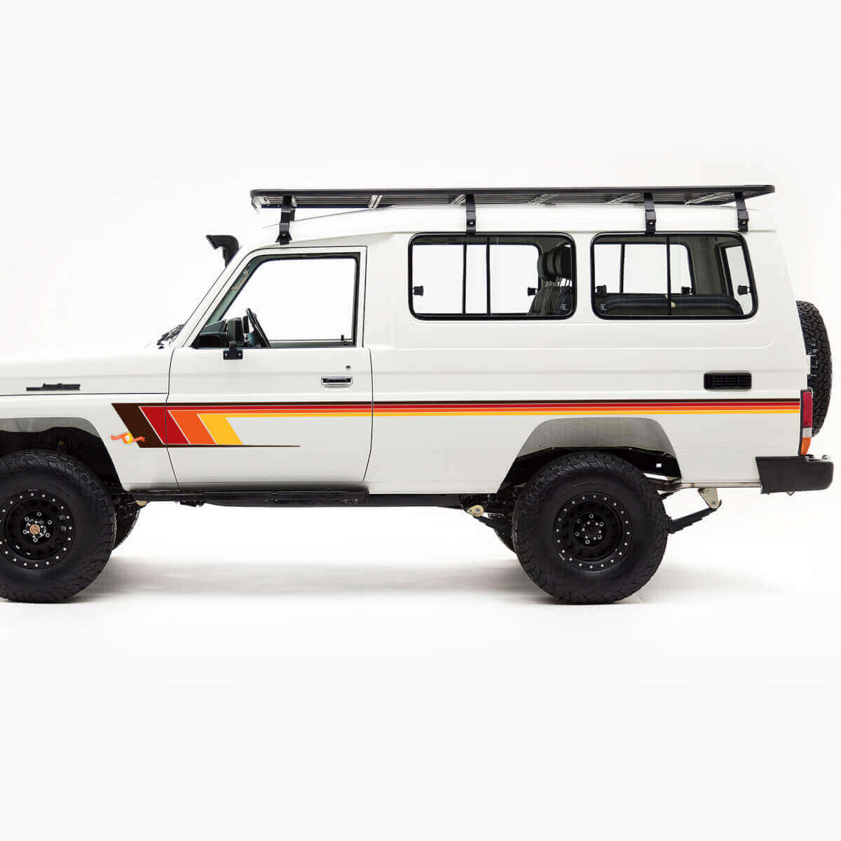 Retro Side Classic Stripes Decal Kit voor Toyota Land Cruiser J75 -serie
