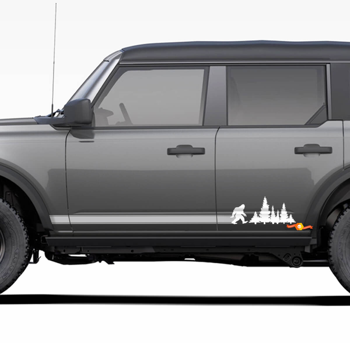 Paar Bigfoot Yeti Rocker Panel Side Decals Stickers voor Ford Bronco
