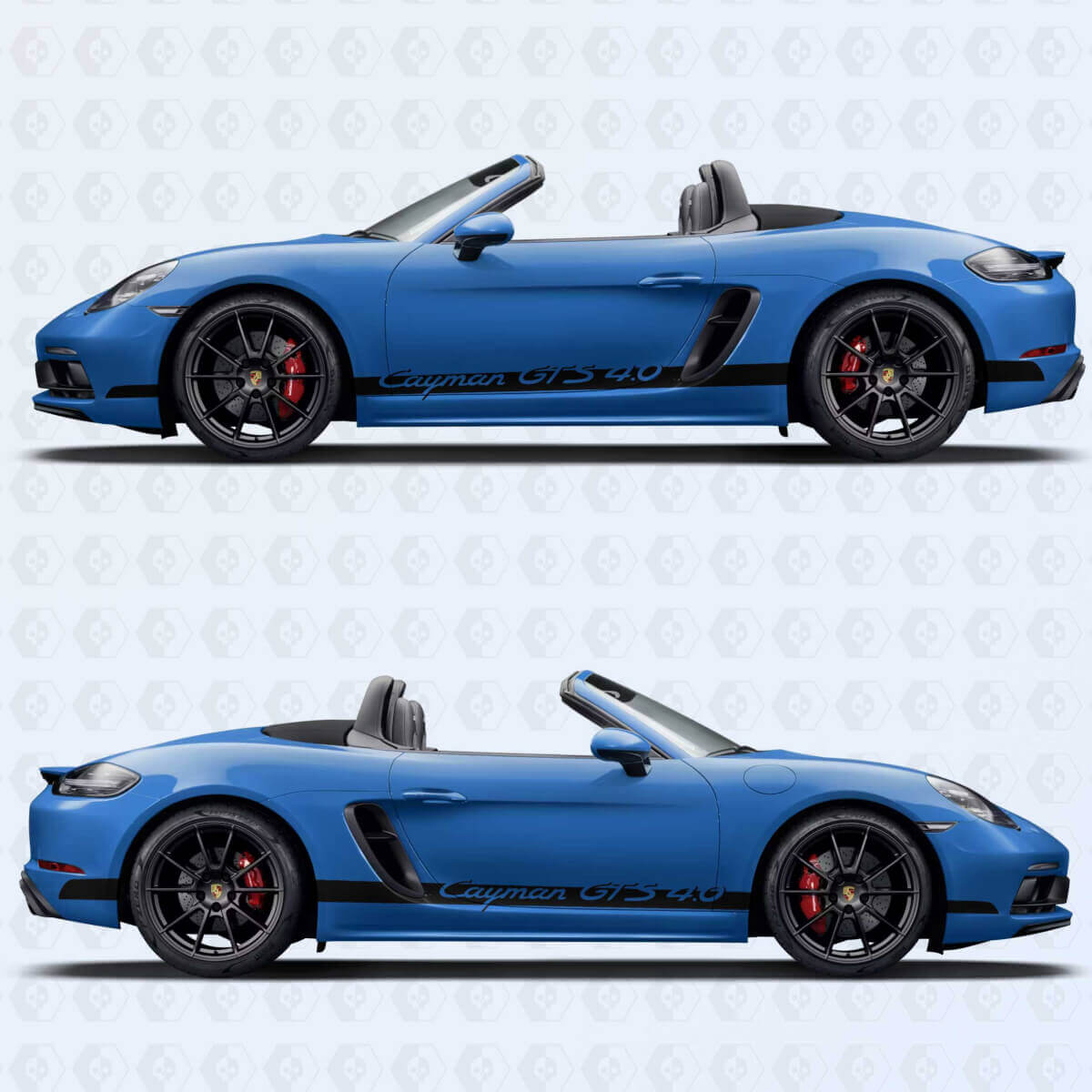 Cayman GTS 4.0 Zijstrepen Vinyl Decal Kit Voor Porsche