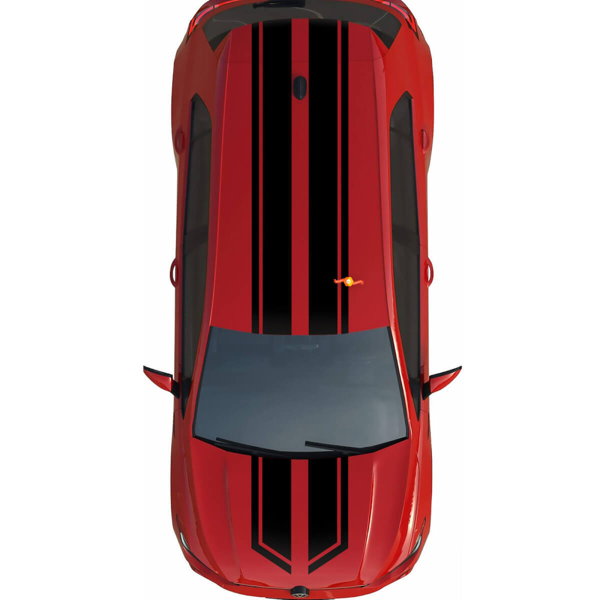 Vinylsticker dubbele strepen voor Volkswagen Golf R 7 Mk7R Gti
