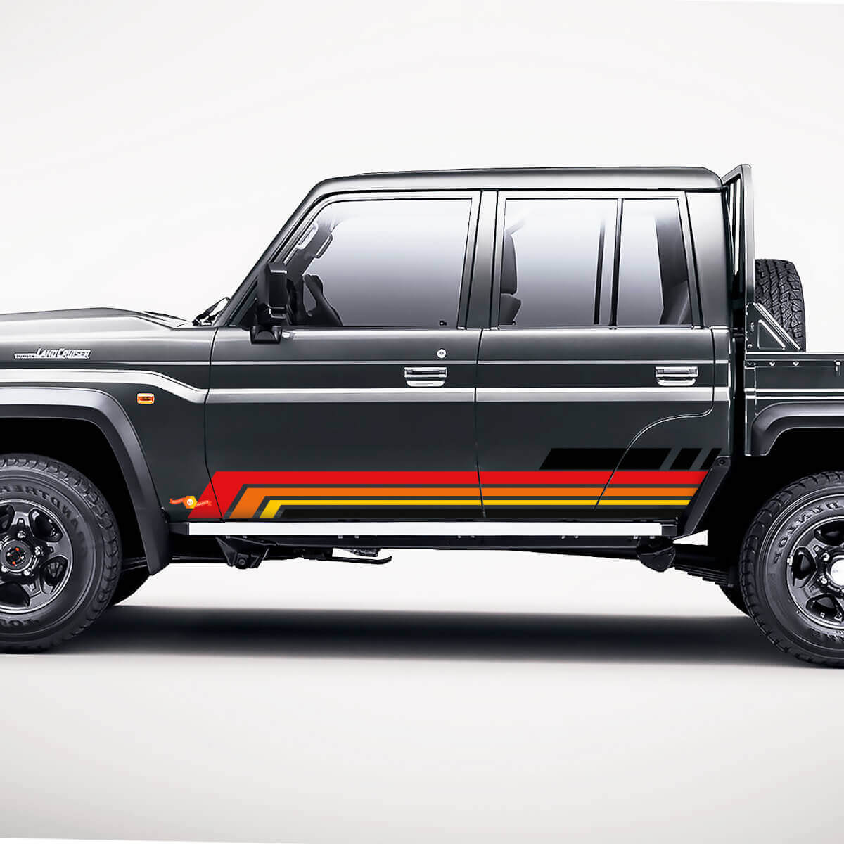 Geometrische Strepen Retro Deurzijdecal Kit decals Stickers Voor Toyota