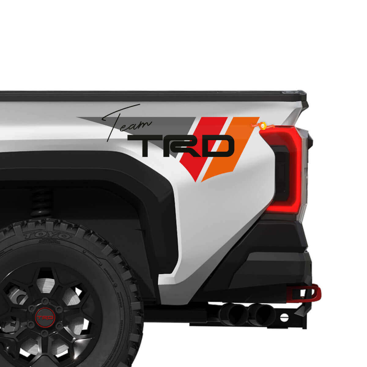 TRD Team Vintage Style Vinyl Stickers Set voor Toyota Tacoma Side Panels