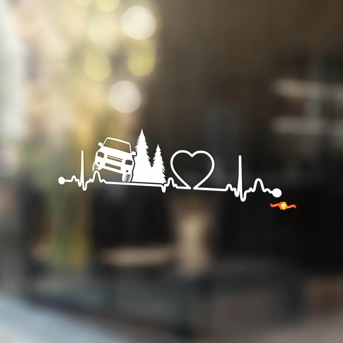 Kant Nissan Xterra bomen venster graphics vinyl stickers stickers
