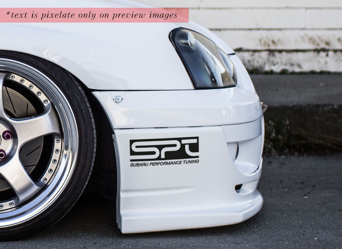 2x SPT Suba Performance Tuning Motorsports Racing Vinyl Sticker Sticker past op Impreza BRZ WRX Legacy