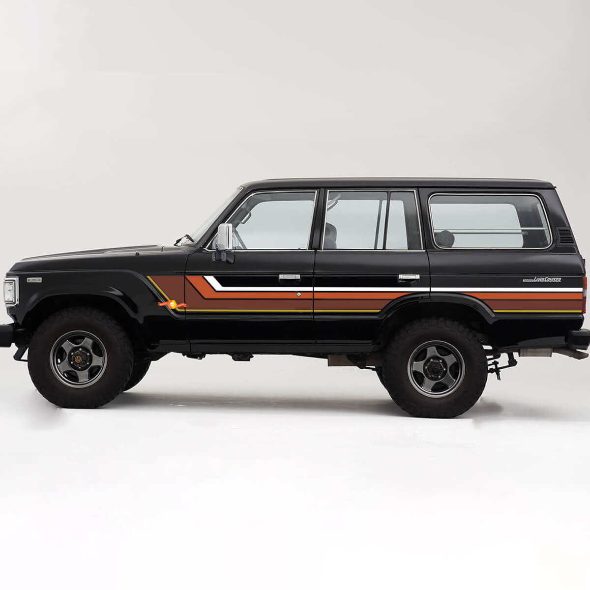 Retro Vintage Strepen TRD Zijdeuren Vinyl Decals Stickers voor Toyota Land Cruiser 60 SERIE
