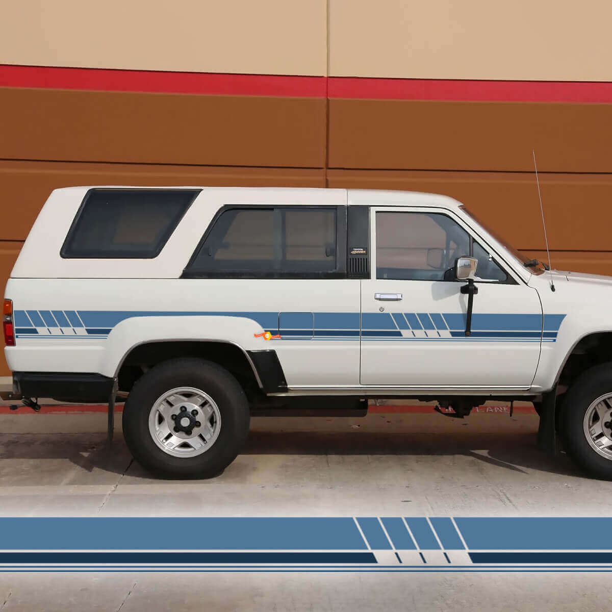 Klassieke Old School Vintage Toyota 4Runner SR5 stationwagon Zijstrepen Vinylstickers Decals
