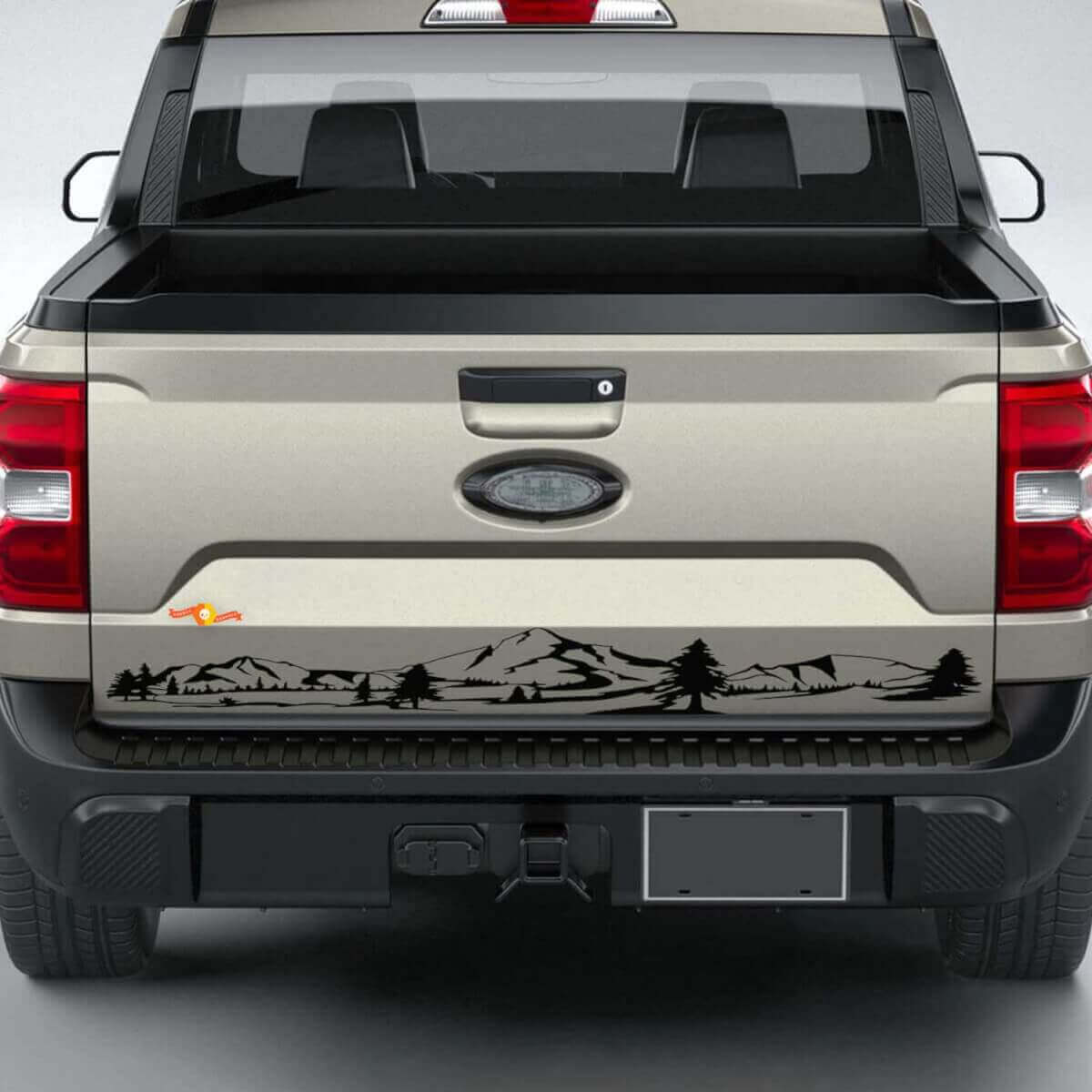 Musclecar Maverick Mountain achterklep streep grafische stickers stickers
