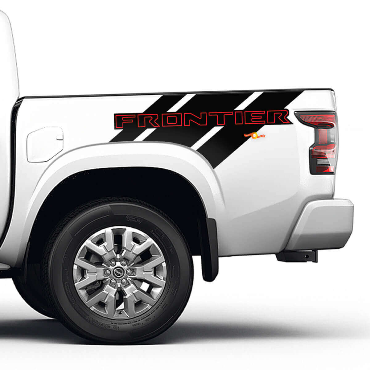 2X Nissan Frontier Pickuptruck Laadbak Auto Vinyl Stickers Decals Graphics Aan Beide Zijden 2 Kleuren