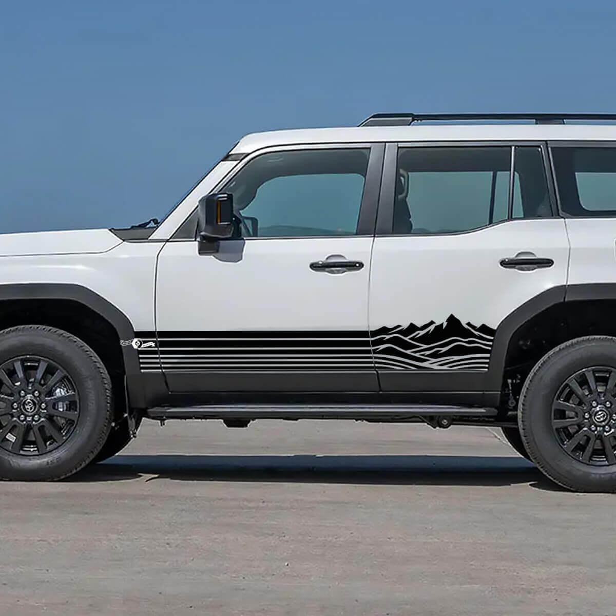 Mountains Side Rocker Paneel Strepen Decals Vinyl Grafische Decals Voor Toyota Land Cruiser