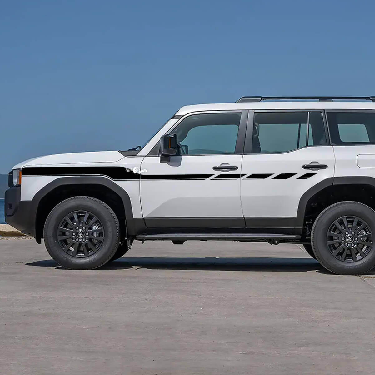 Zijdeuren Accent Geruite Strepen Decals Vinyl Stickers Grafisch Voor Toyota Land Cruiser