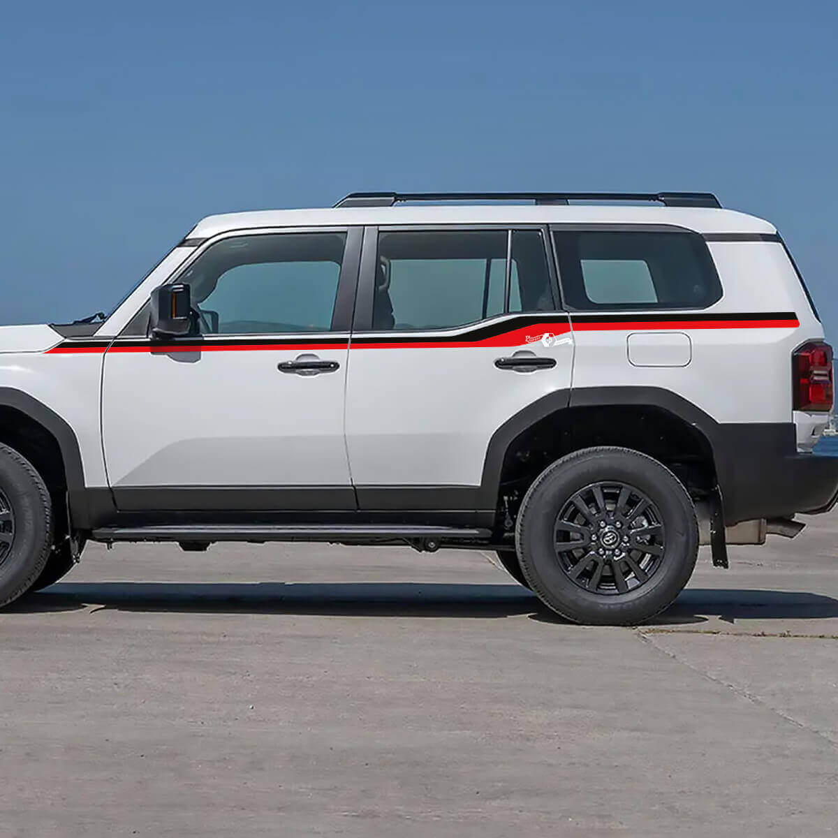 Toyota Land Cruiser Zijdeuren Accentstrepen Decals Vinyl Stickers Grafisch 2 kleuren
