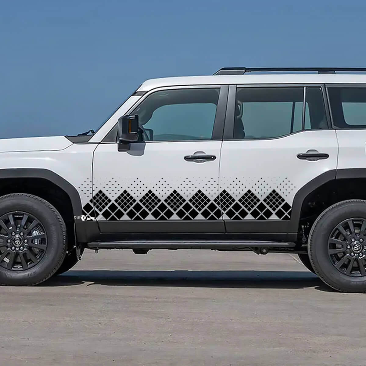 Toyota Land Cruiser zijdeuren Ornament stijl stickers Vinyl Stickers afbeelding
