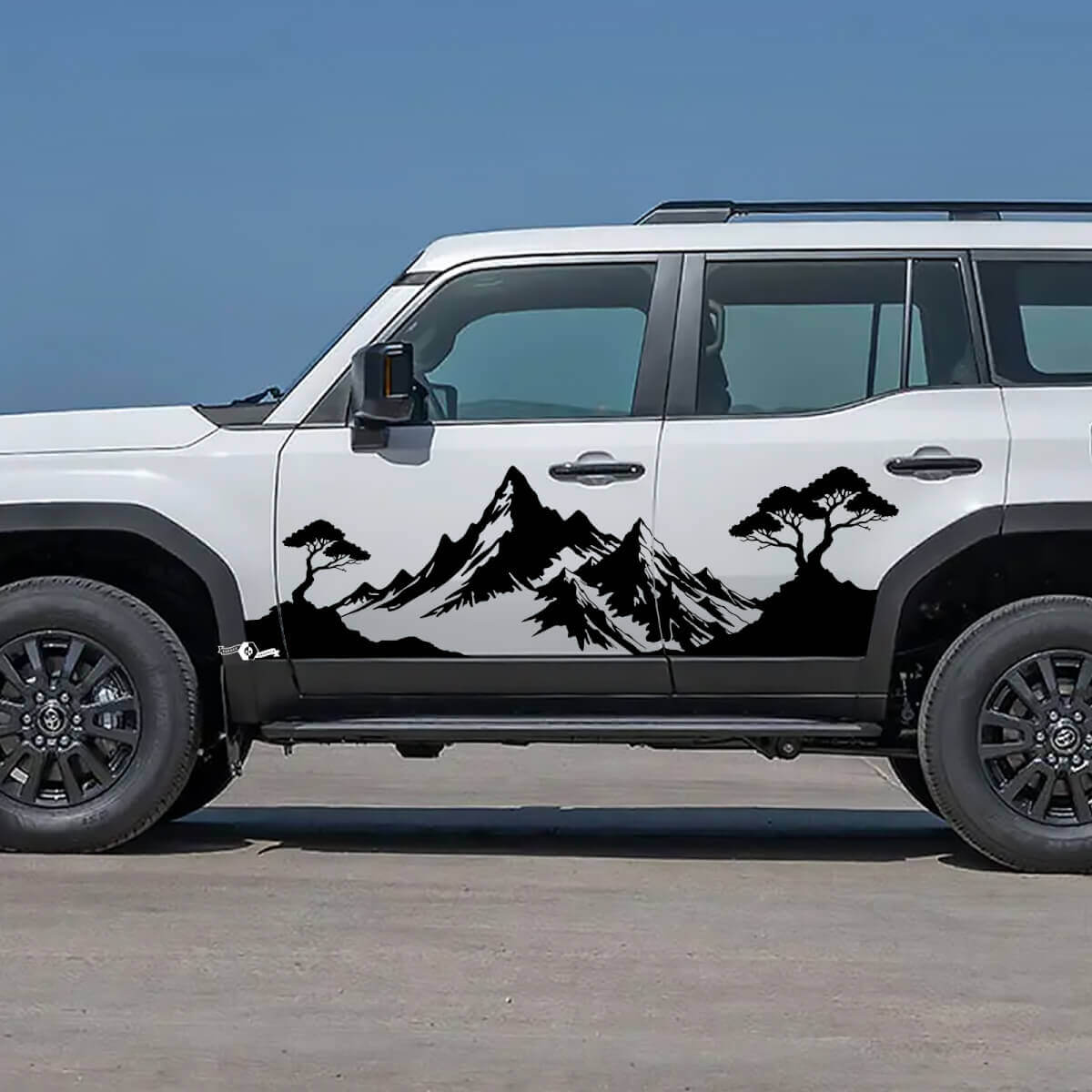 Toyota Land Cruiser zijdeuren Ornament stijl stickers Vinyl Stickers afbeelding
