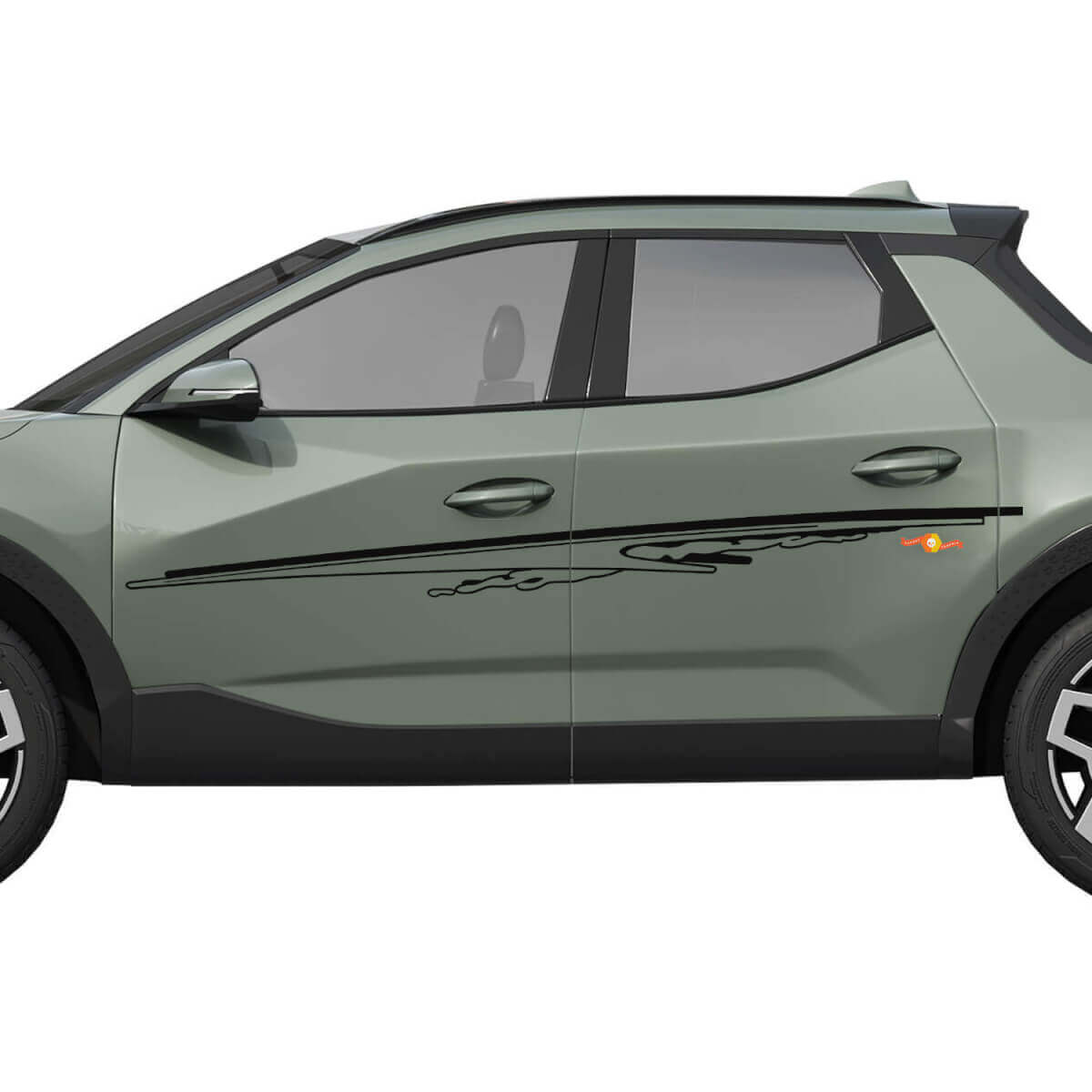 Rally zijdeuren vinylstickers sticker grafisch passend bij Hyundai Santa Cruz
