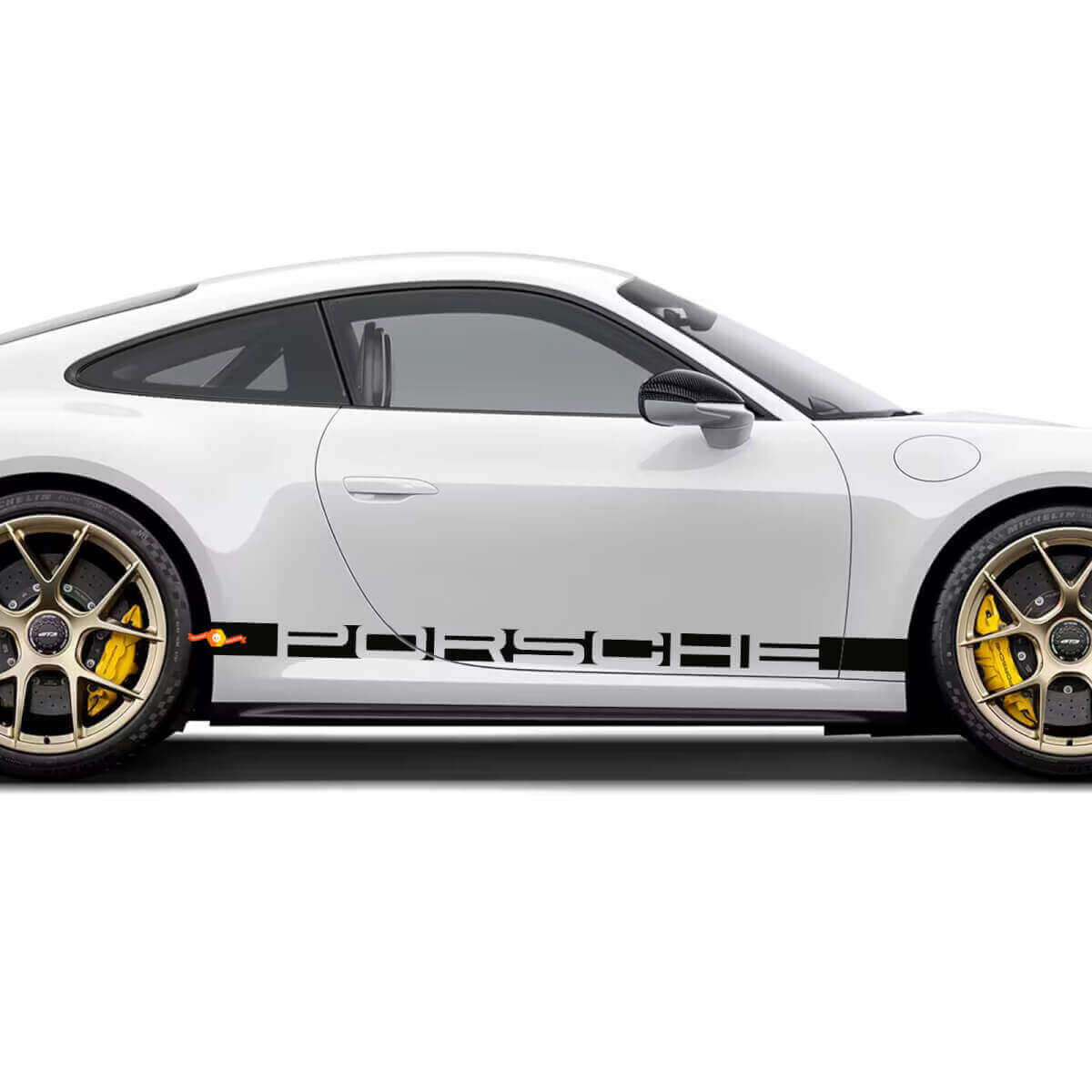 Porsche Letters Zijde Deur Strepen Decal Sticker Voor Porsche 911