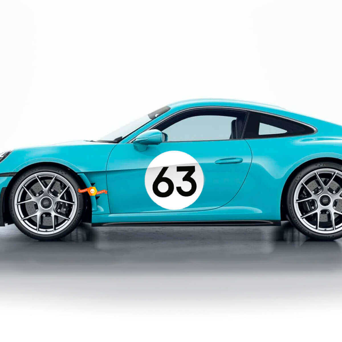60e verjaardag Logo Zijdeuren S/T Stijl Kit Decal Sticker Voor Porsche 911 2023