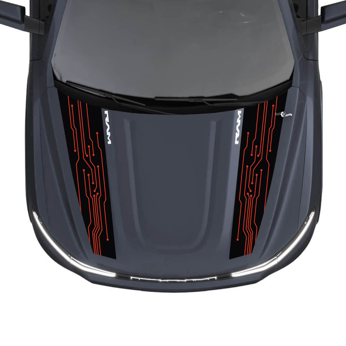 Zijdeuren strepen voor Dodge RAM 1500 REV vinyl stickers stickers graphics 2

