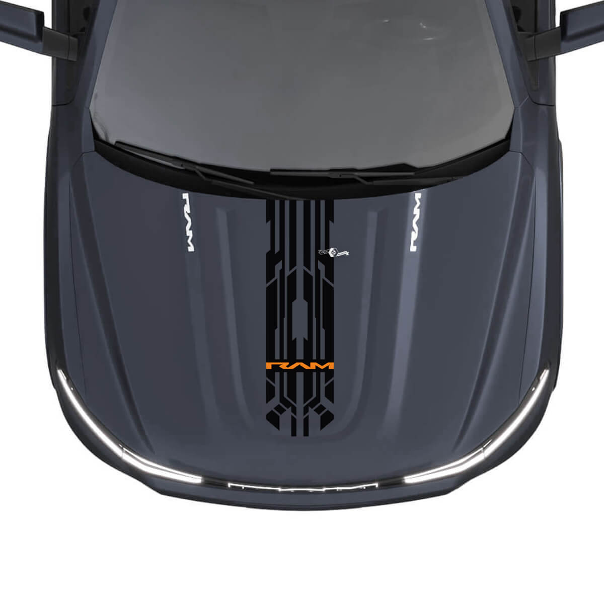 Kap centrale moderne strepen voor Dodge RAM 1500 REV vinyl stickers stickers graphics
