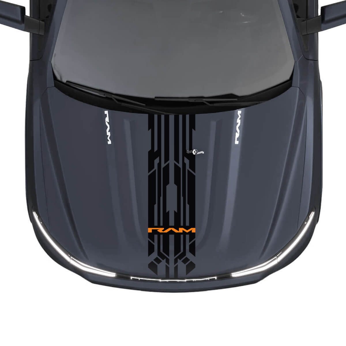 Kap centrale moderne strepen voor Dodge RAM 1500 REV vinyl stickers stickers graphics
