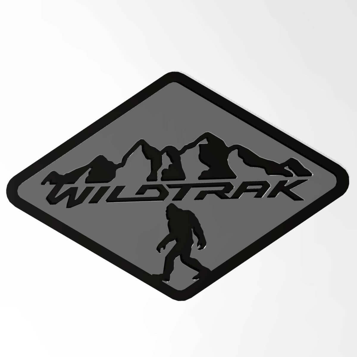 Bronco Badlands Spatbordbadges Achterklepembleem 3D Badge Zwart vs Grijs
