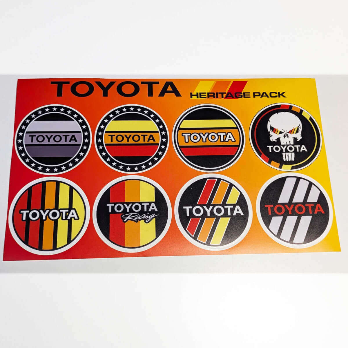 Toyota Heritage Retro Vintage Oude Stijl Ronde Sticker Pack Decals Grafieken