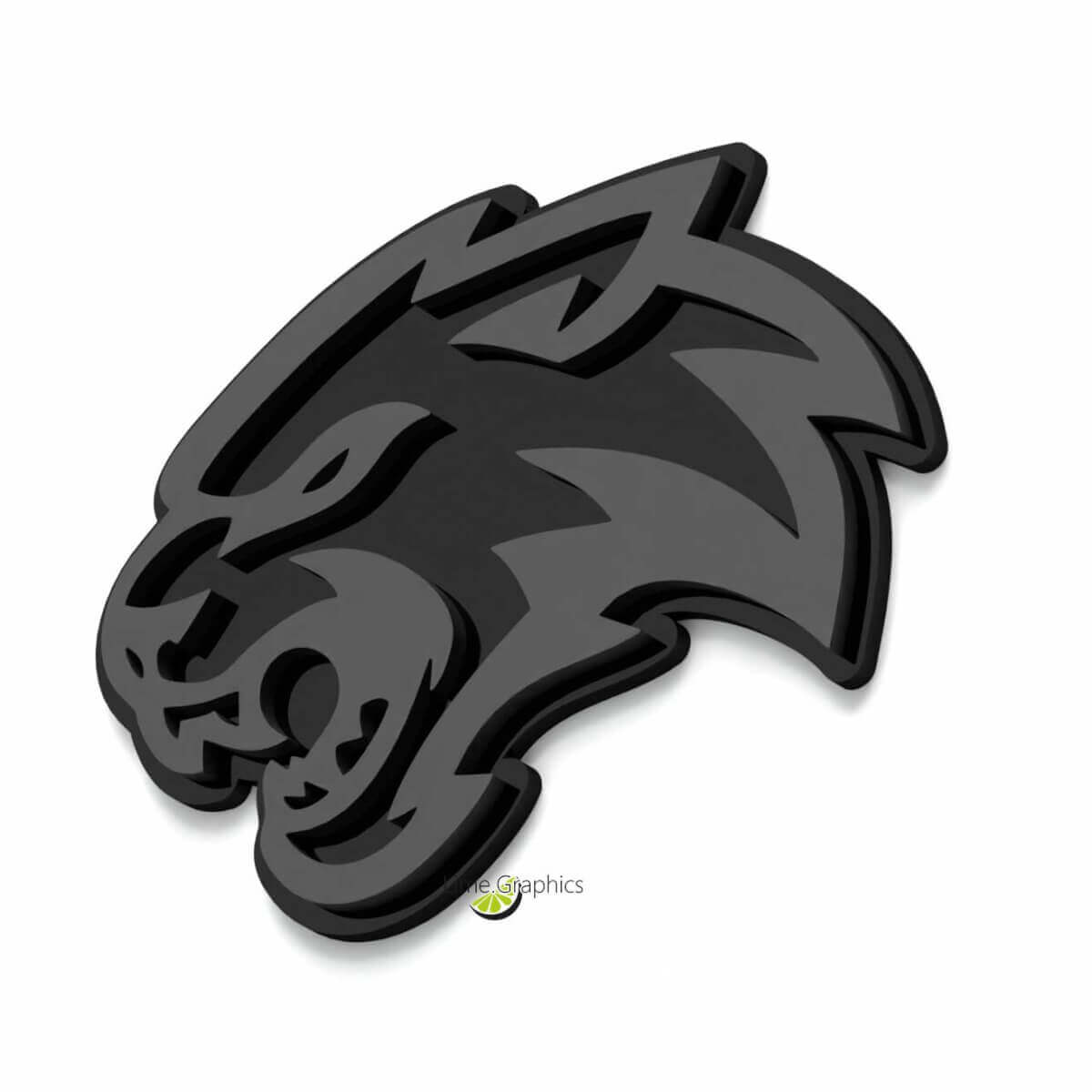 Aangepast 3D-badge WildCat spatbordbadges achterklepembleem grillebadge voor Dodge zoals Hellcat